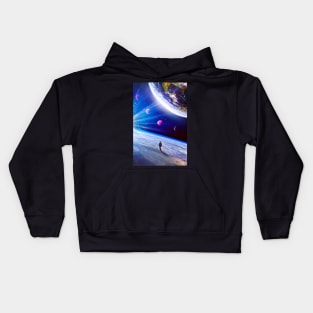 A Walk Through Space Kids Hoodie